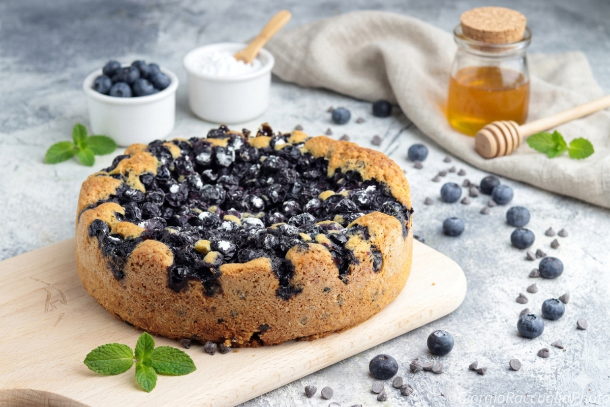 Rezept Blaubeerkuchen mit Schokostückchen