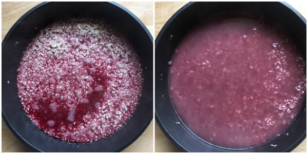 Risotto mit Rotwein - Schritt 2