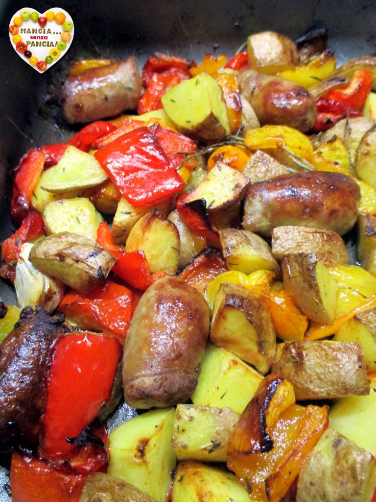 Salsiccia mit Kartoffeln und Paprika, Mangia senza Pancia