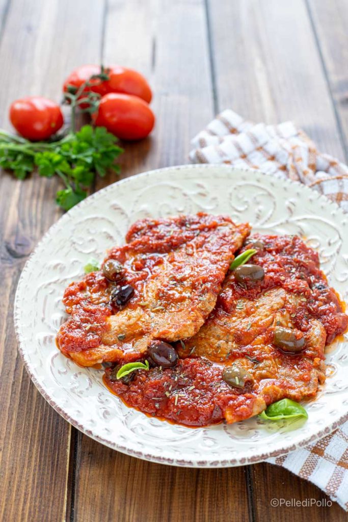 Scheiben vom Schweinenacken alla Pizzaiola