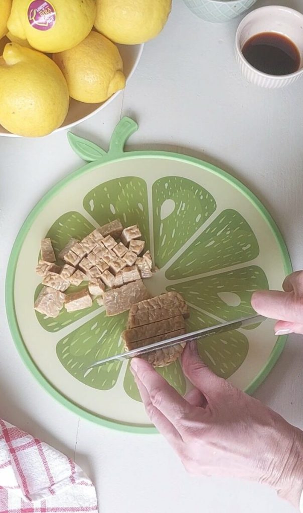 tempeh glassato al limone