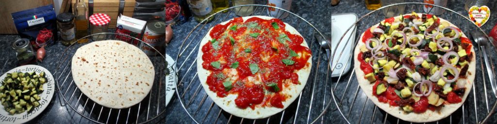 Leichte Piadipizza mit gegrilltem Gemüse, Mangia senza Pancia