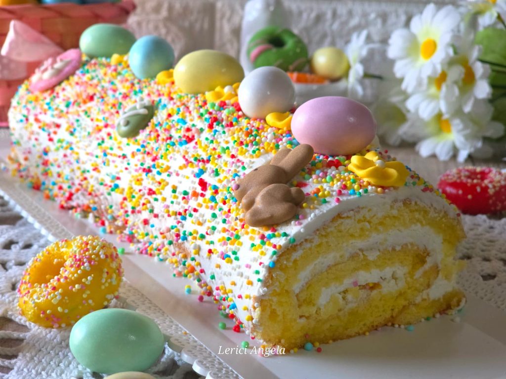 Weiche Osterrolle mit Paradiescreme – Einfach