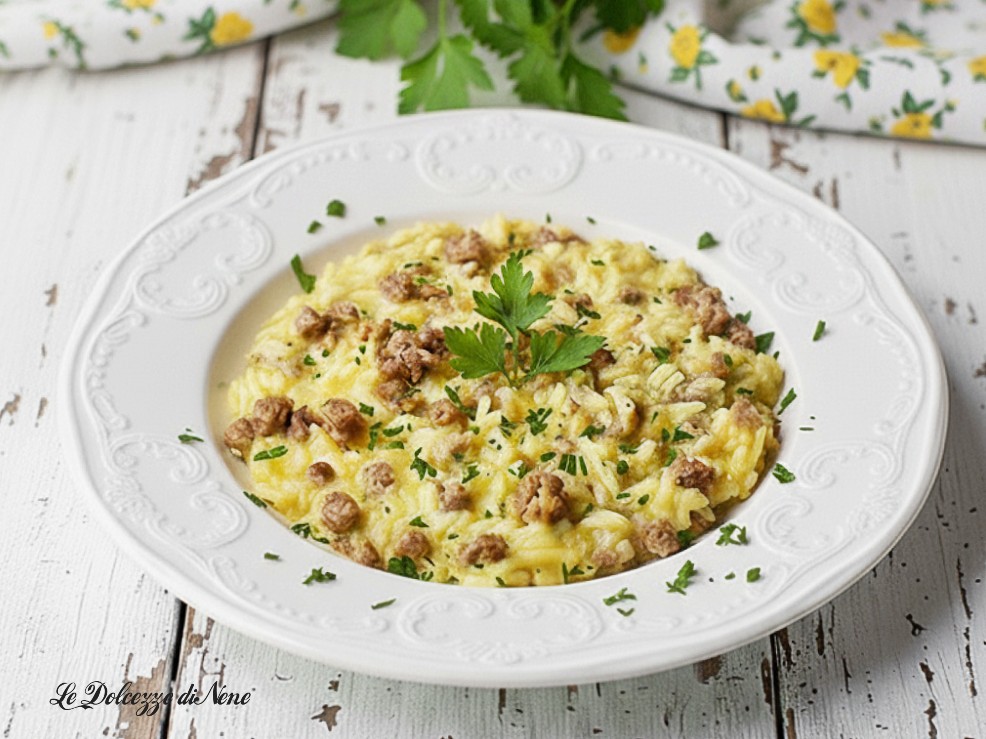 RISOTTO AU SAFRAN ET SAUCISSE