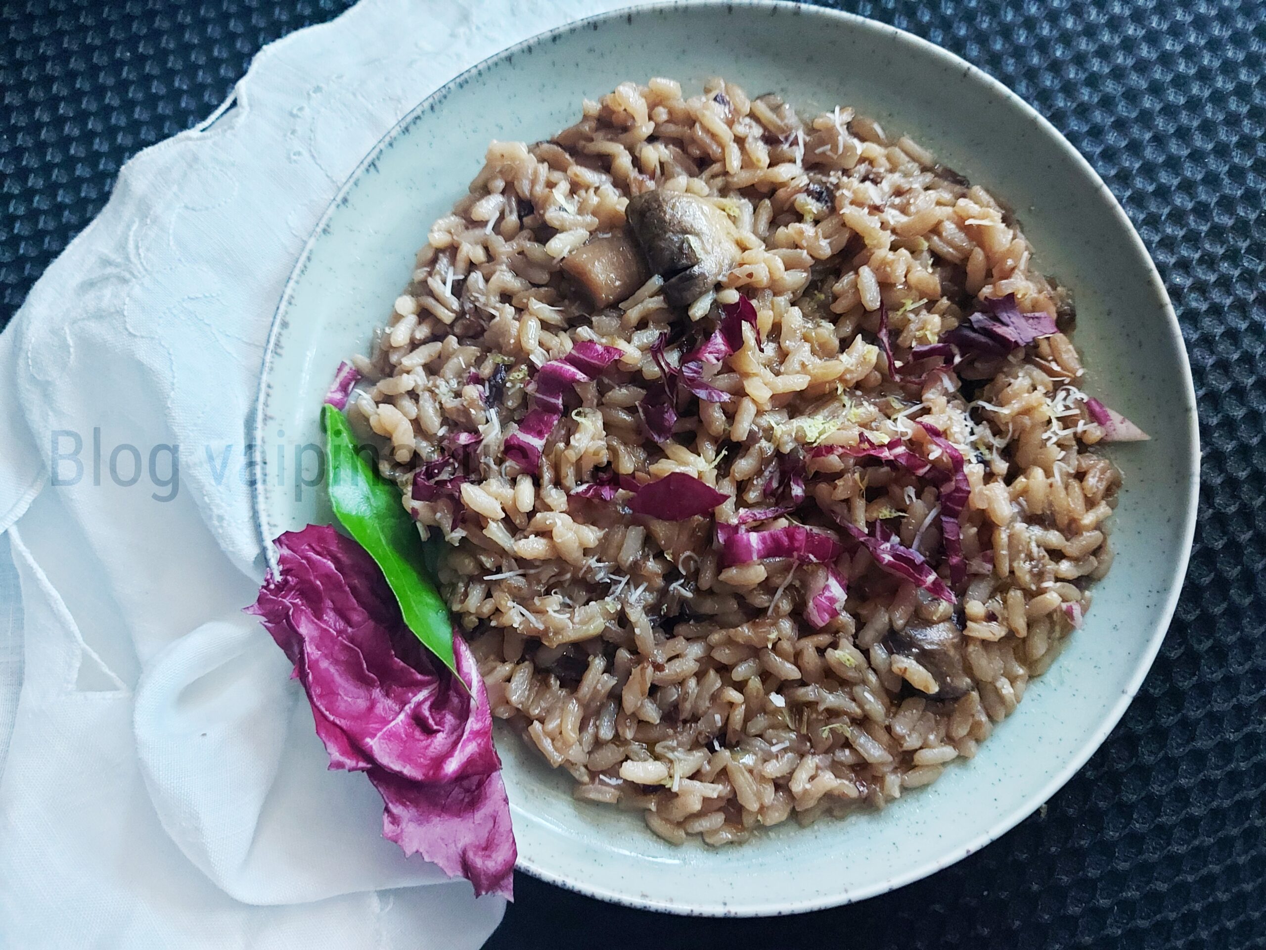 Risotto radicchio et champignons