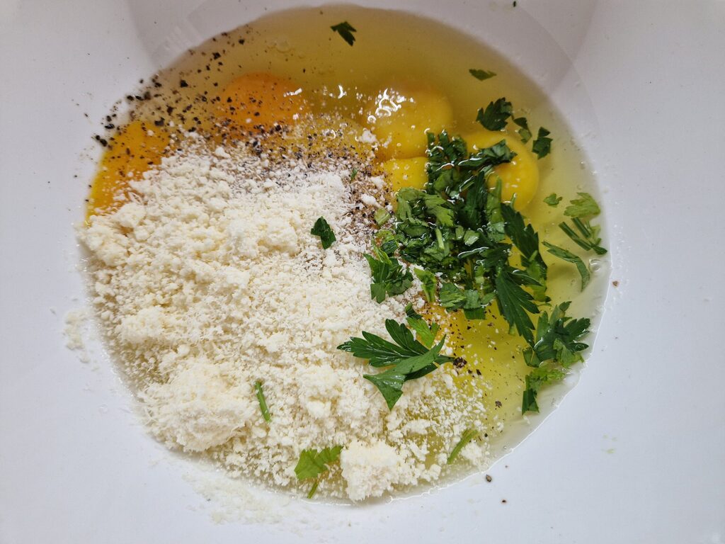 œufs persil ail fromage