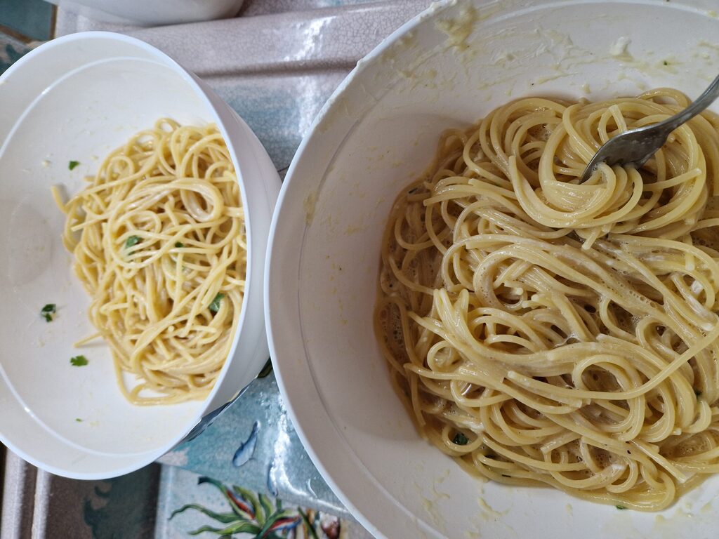 spaghettis œuf