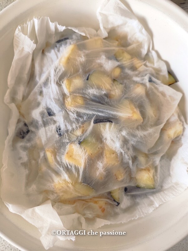 sécher les aubergines purgées