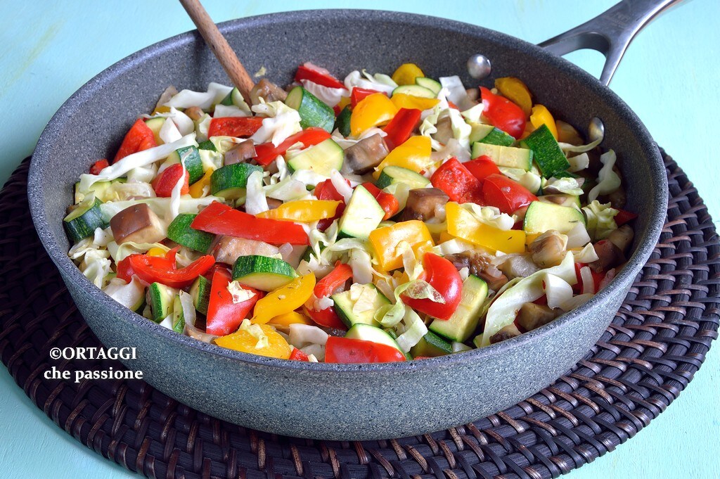 légumes sautés à la poêle croquants