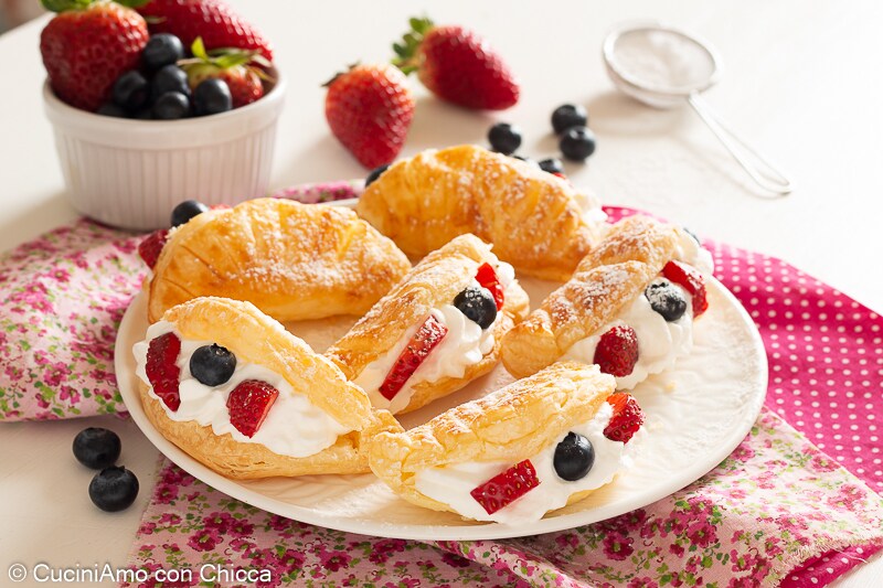 Coquilles en pâte feuilletée sucrées