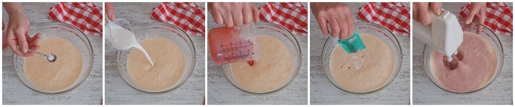 Gâteau fraises et crème, préparation