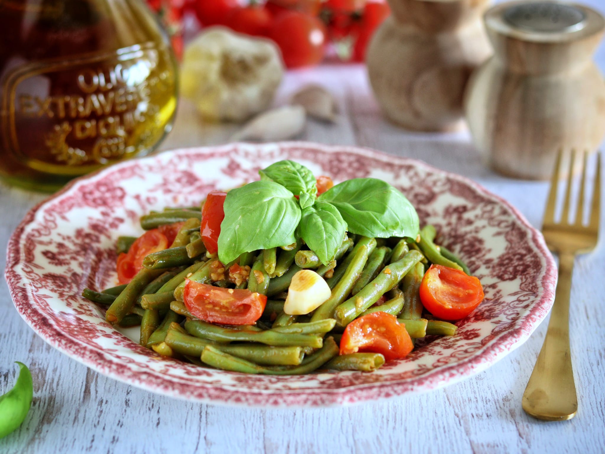 Haricots verts à la tomate