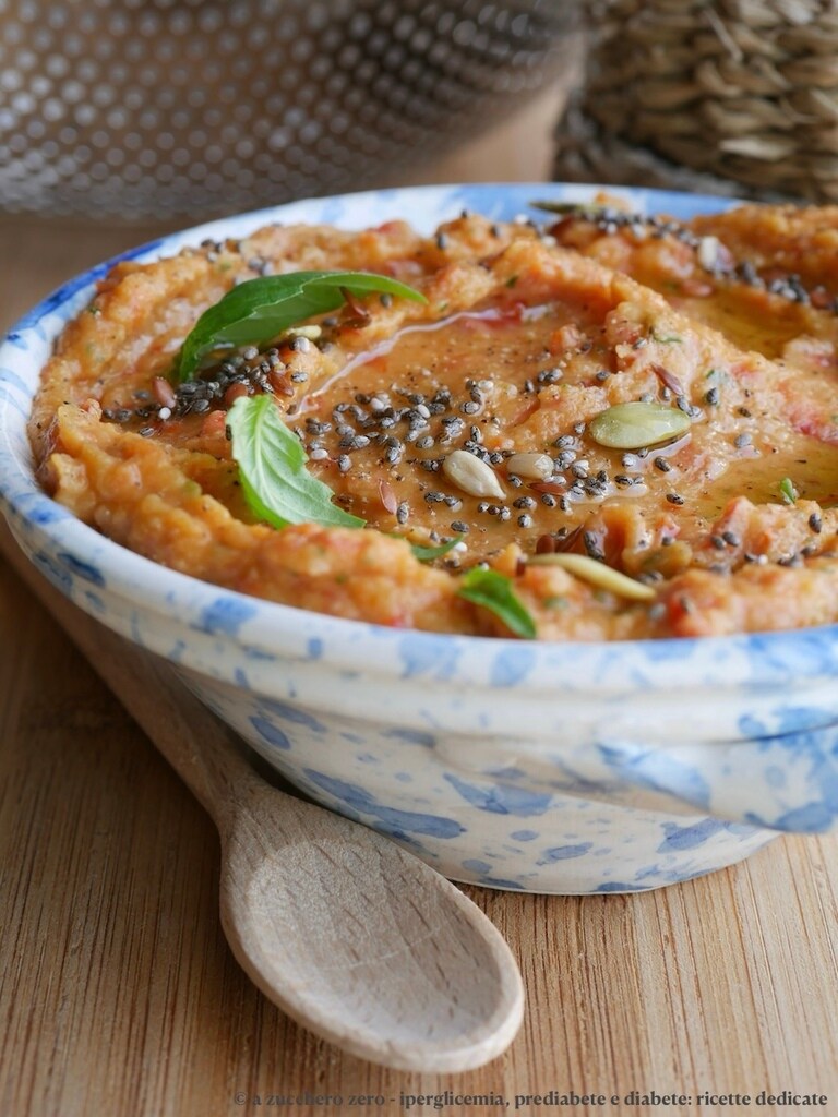 Houmous de pois chiches et poivrons léger