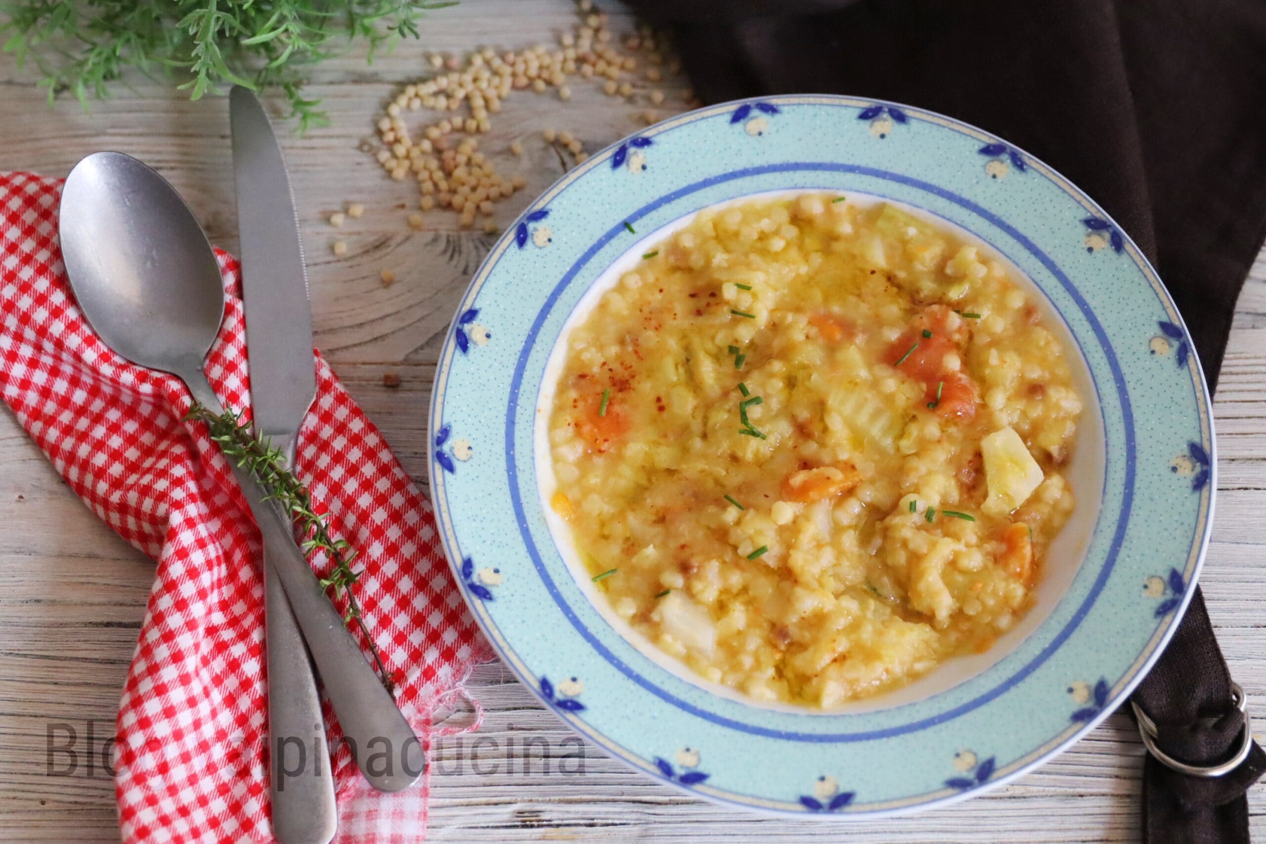 Soupe aux légumes et fregola