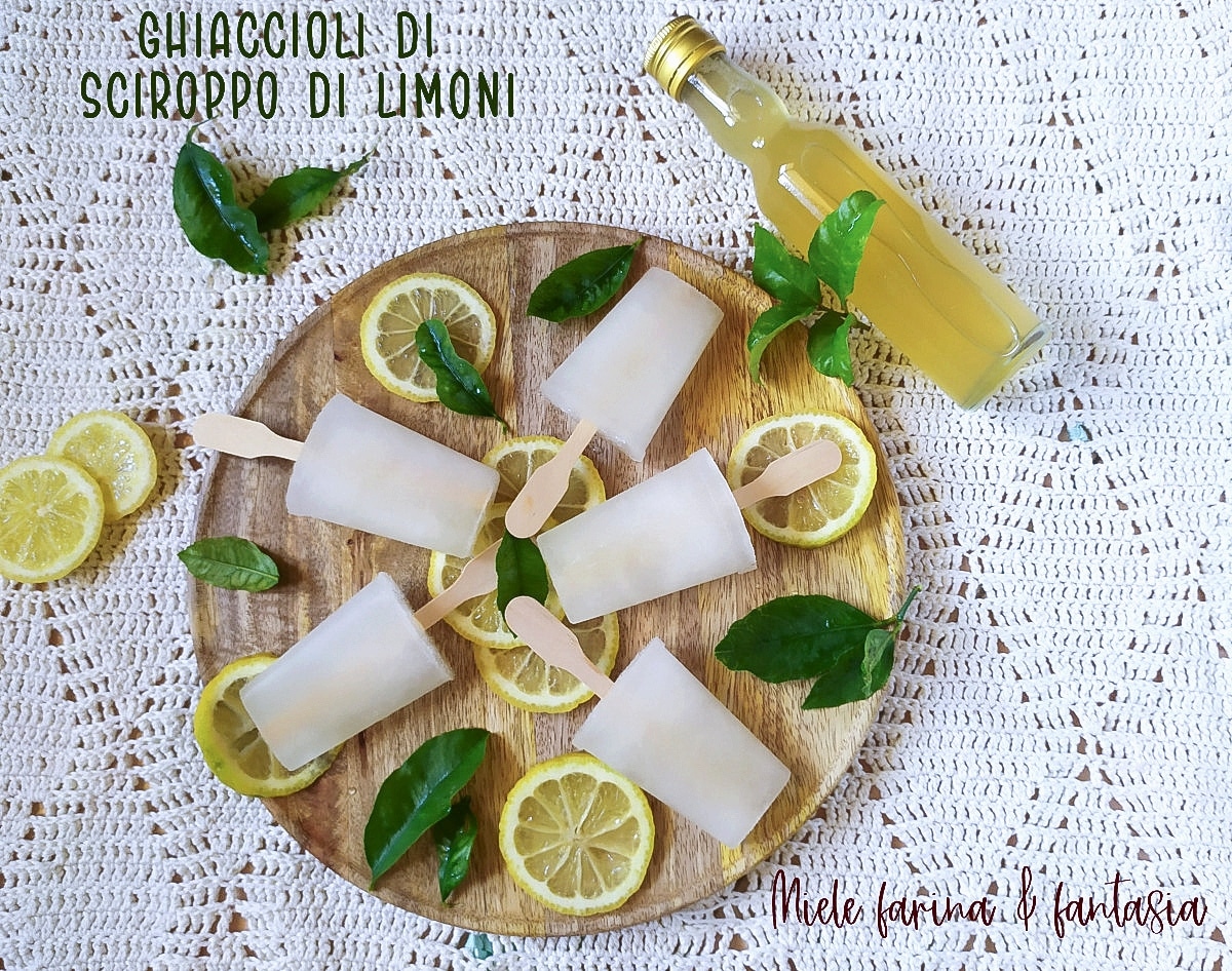 Glaces à l’eau au sirop de citrons