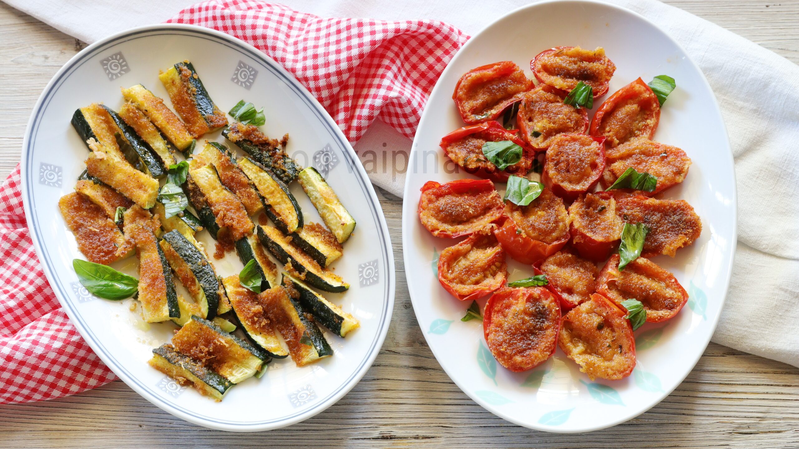 Courgettes et tomates cerises gratinées
