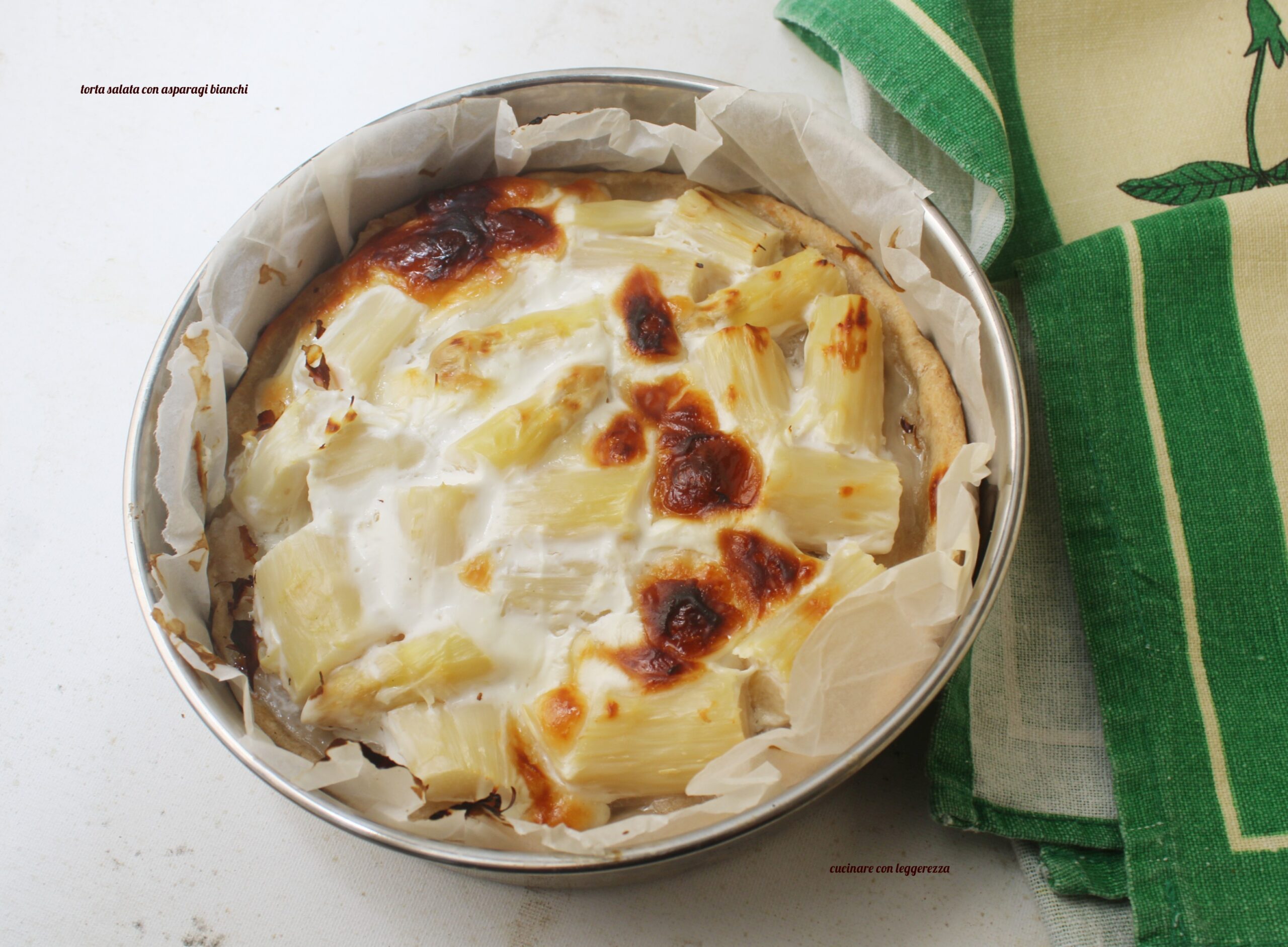 Tarte salée aux asperges blanches