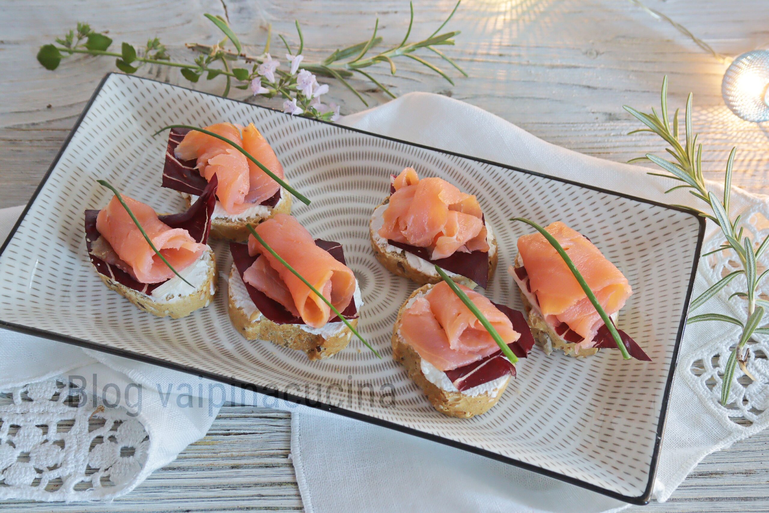 Baguette croustillante au saumon