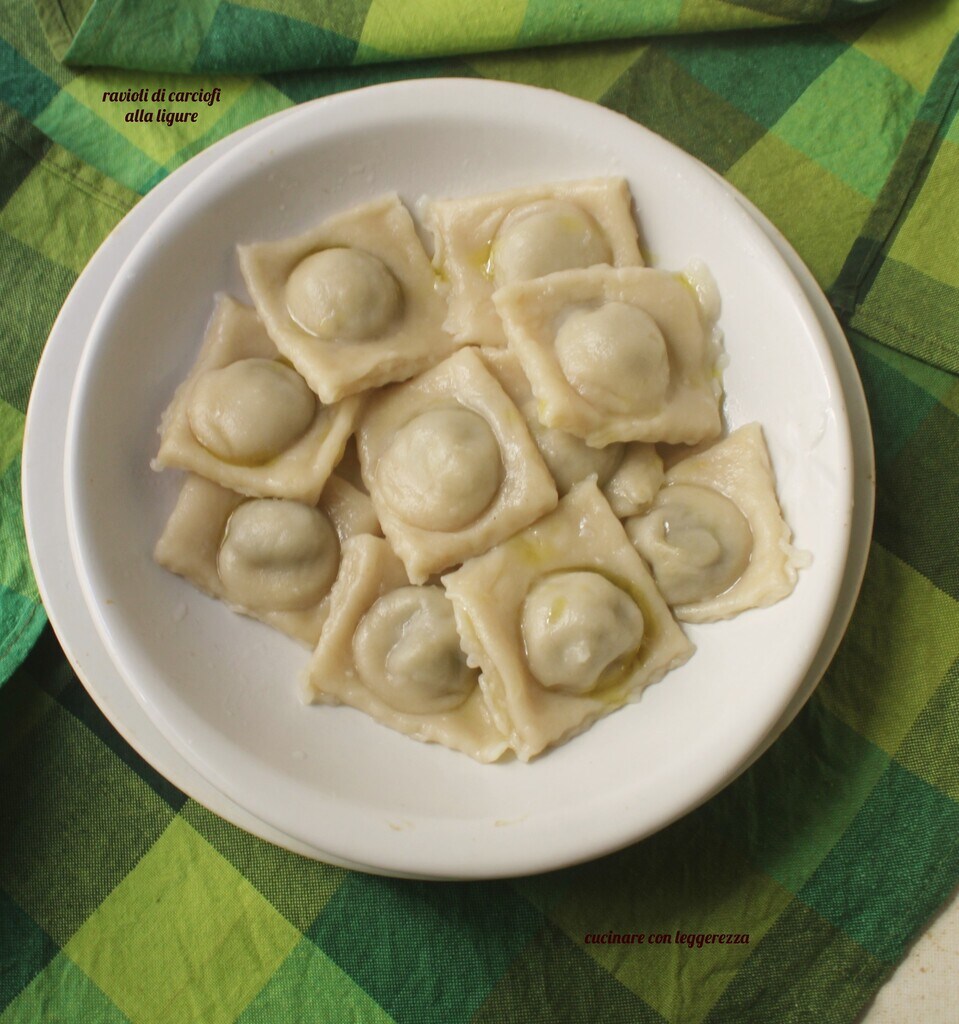 raviolis aux artichauts à la ligurienne