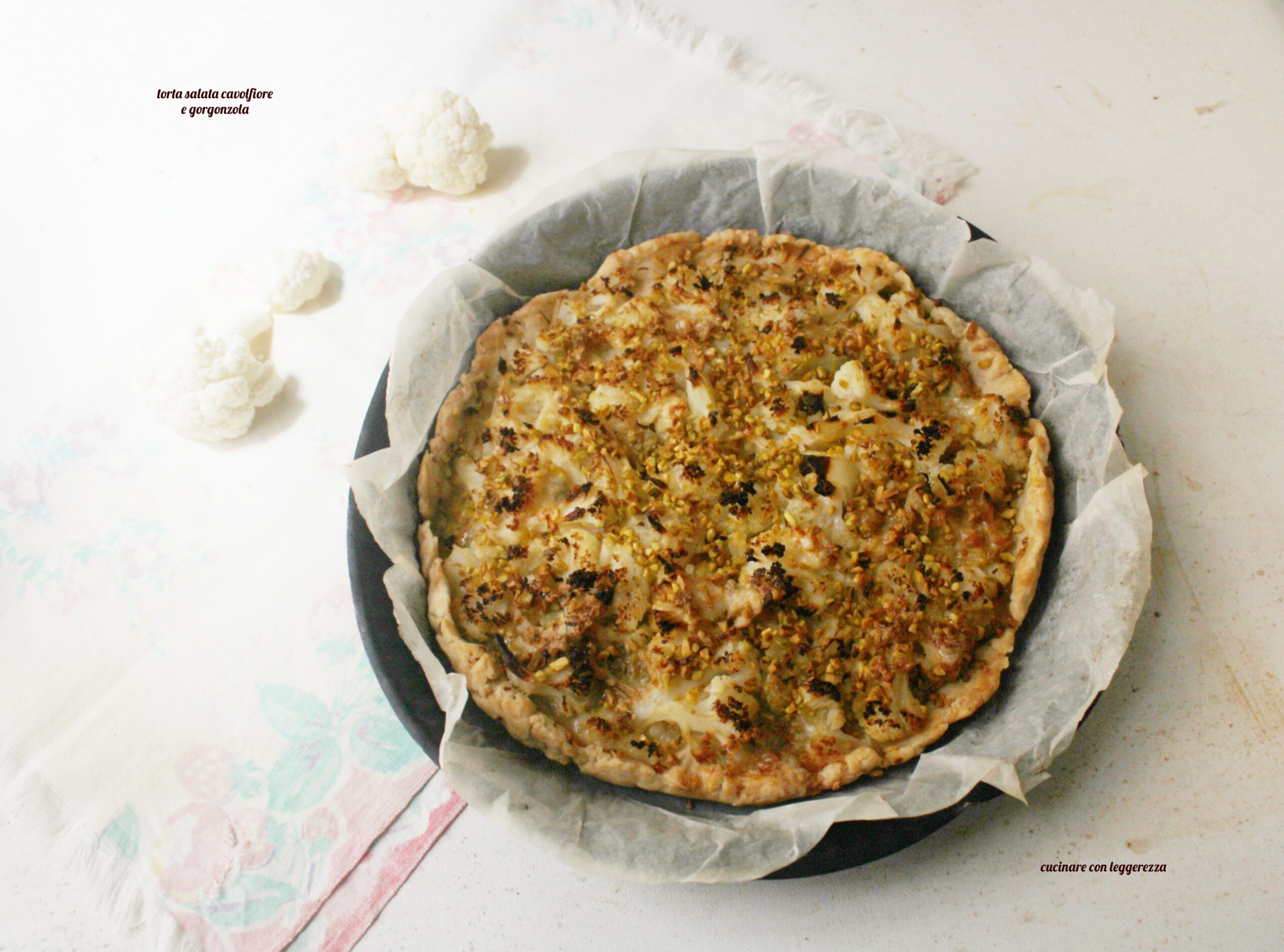 Tarte salée chou-fleur et gorgonzola