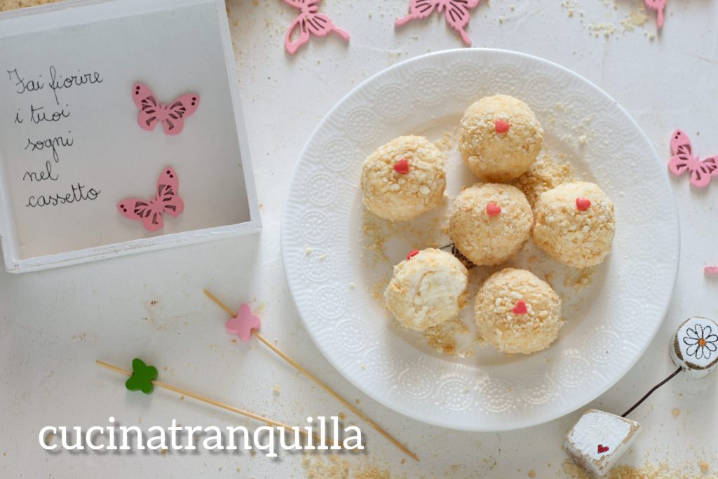 Truffes mimosa au mascarpone et chocolat blanc