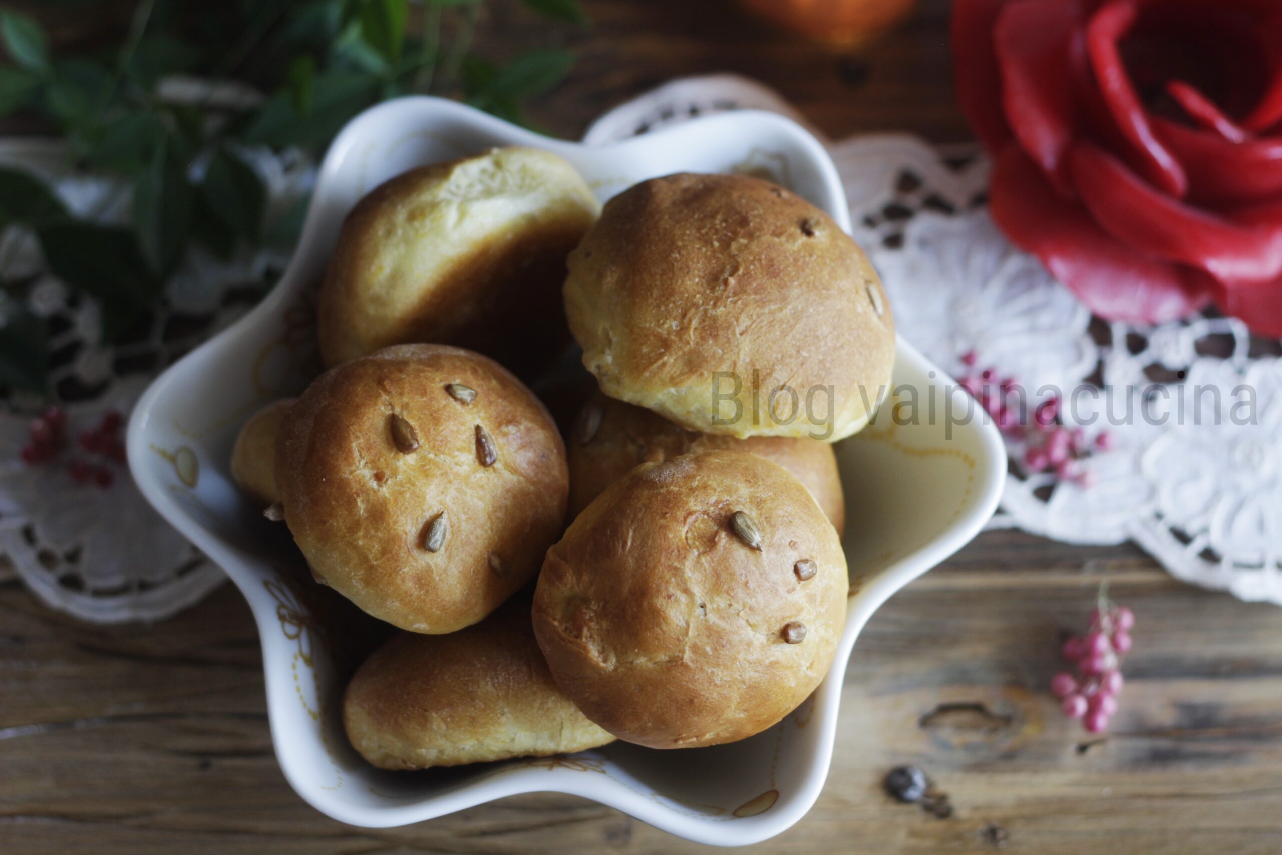 Petits pains à la citrouille et graines de tournesol