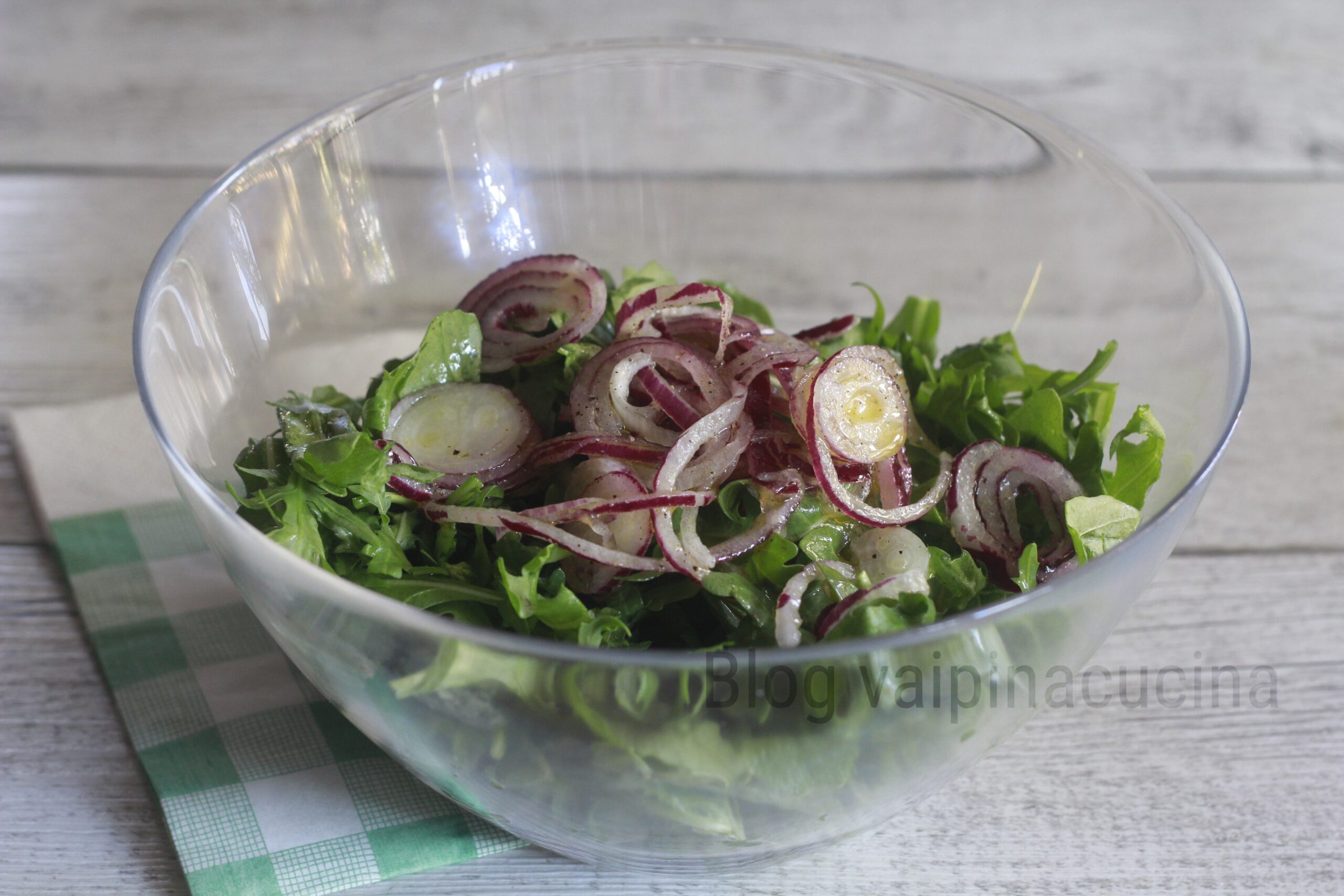 Accompagnement roquette et oignons