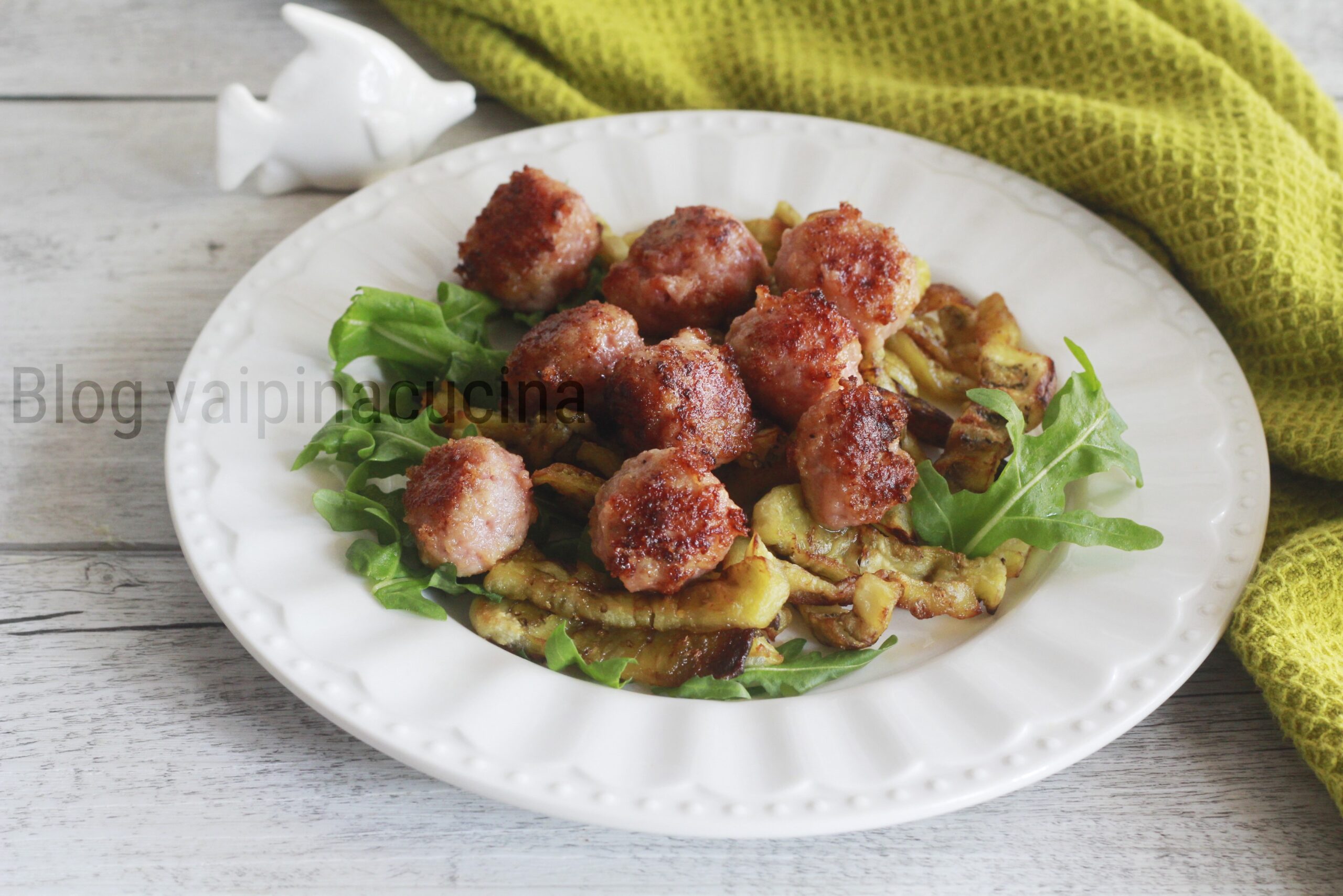 Saucisse Luganega et aubergines