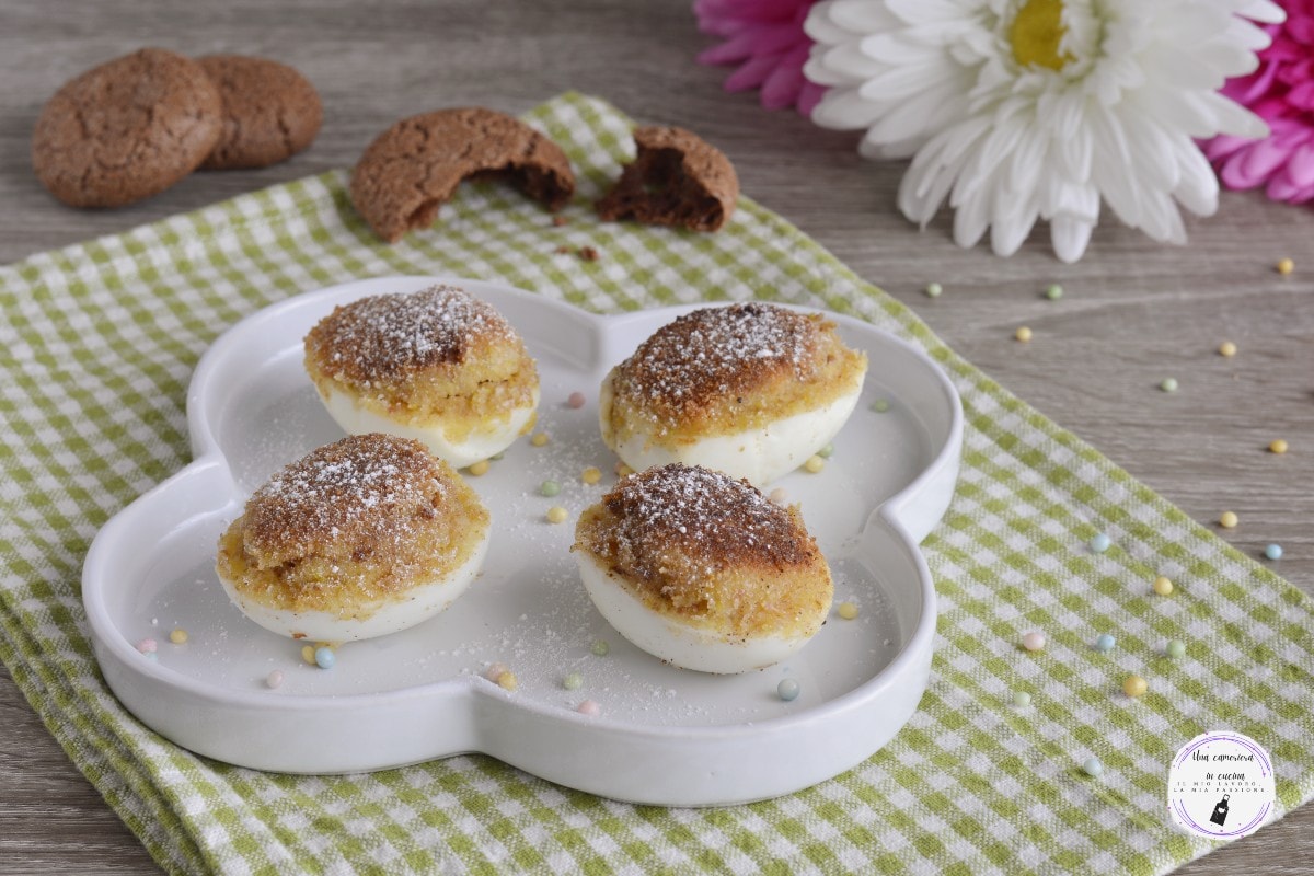 Œufs farcis aux amaretti et mascarpone