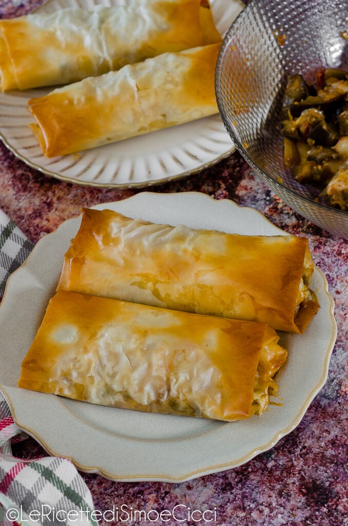 Rouleaux de pâte phyllo aux aubergines, croustillants et savoureux !