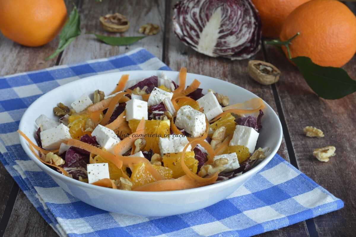 Salade de chicorée rouge, orange et primo sale