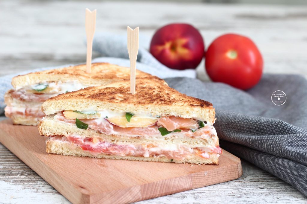 Club sandwich saumon et pêche