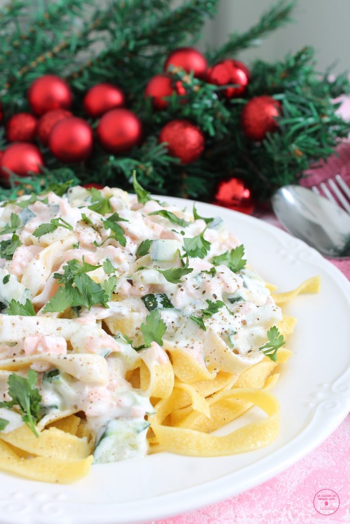 Tagliatelles crémeuses au saumon