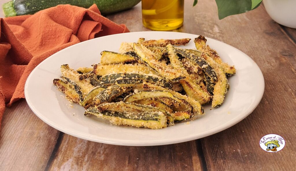 Bâtonnets de courgettes au four