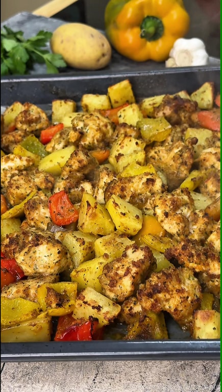 bouchées de poulet au four