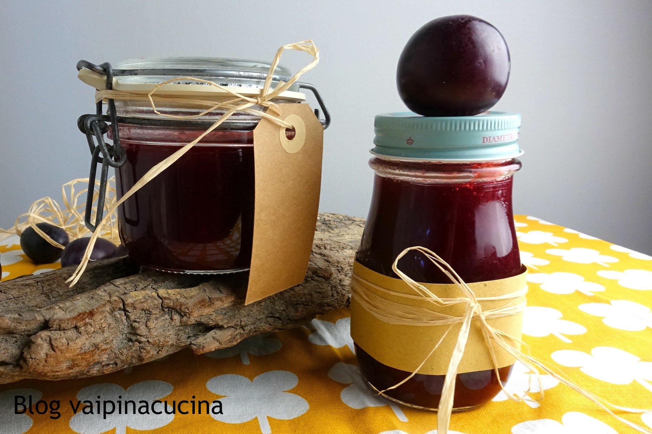 Confiture prunes et gingembre.
