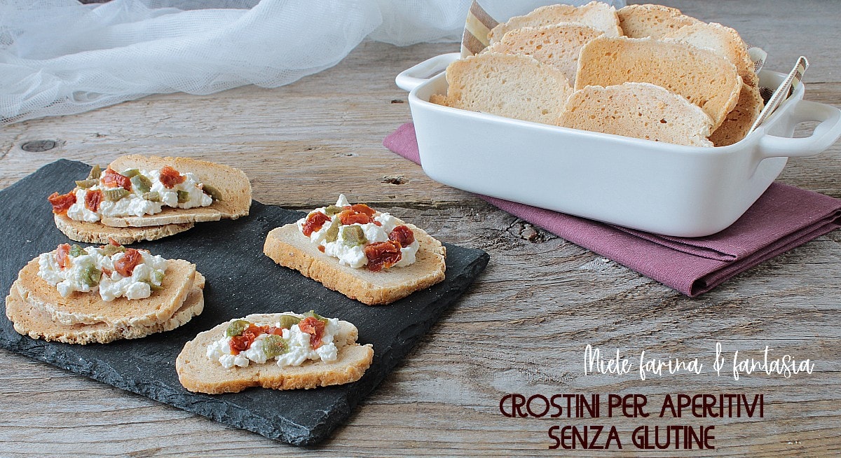 Crostini pour apéritifs sans gluten