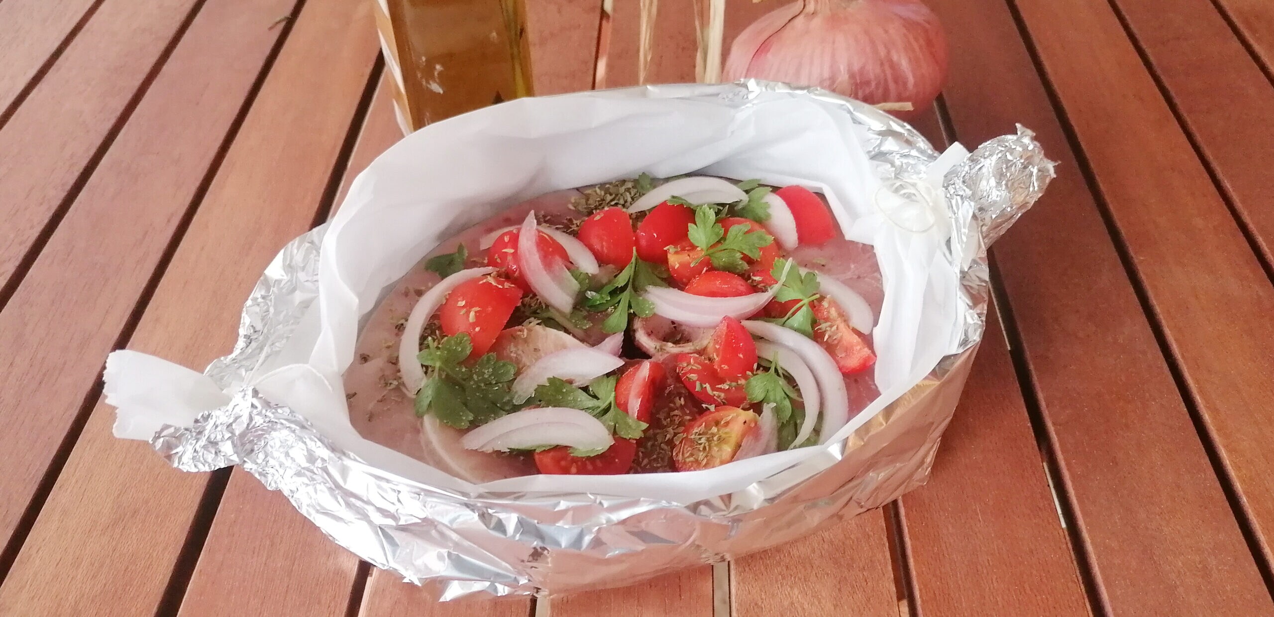 ESPADON EN PAPILLOTE À LA FRITEUSE À AIR