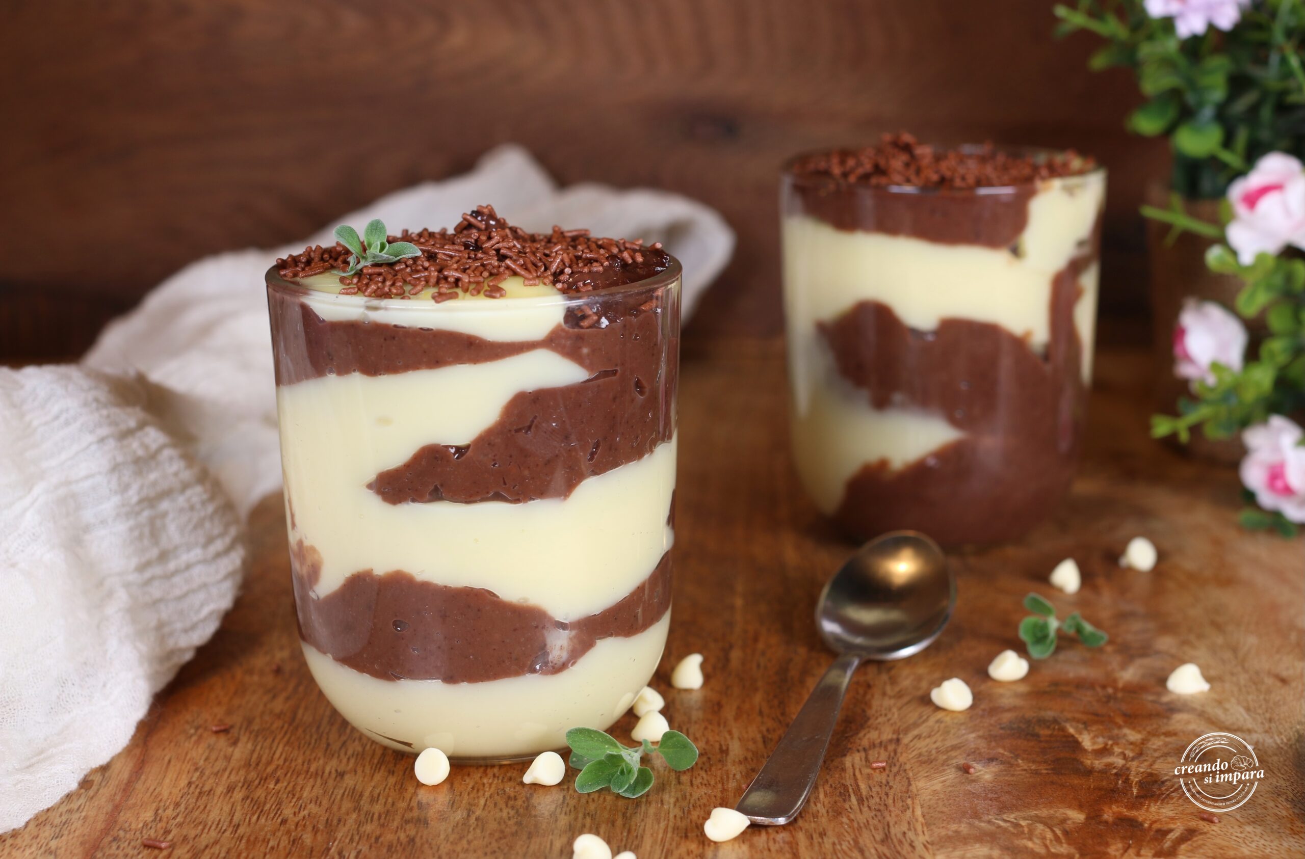 Crème au lait avec des taches