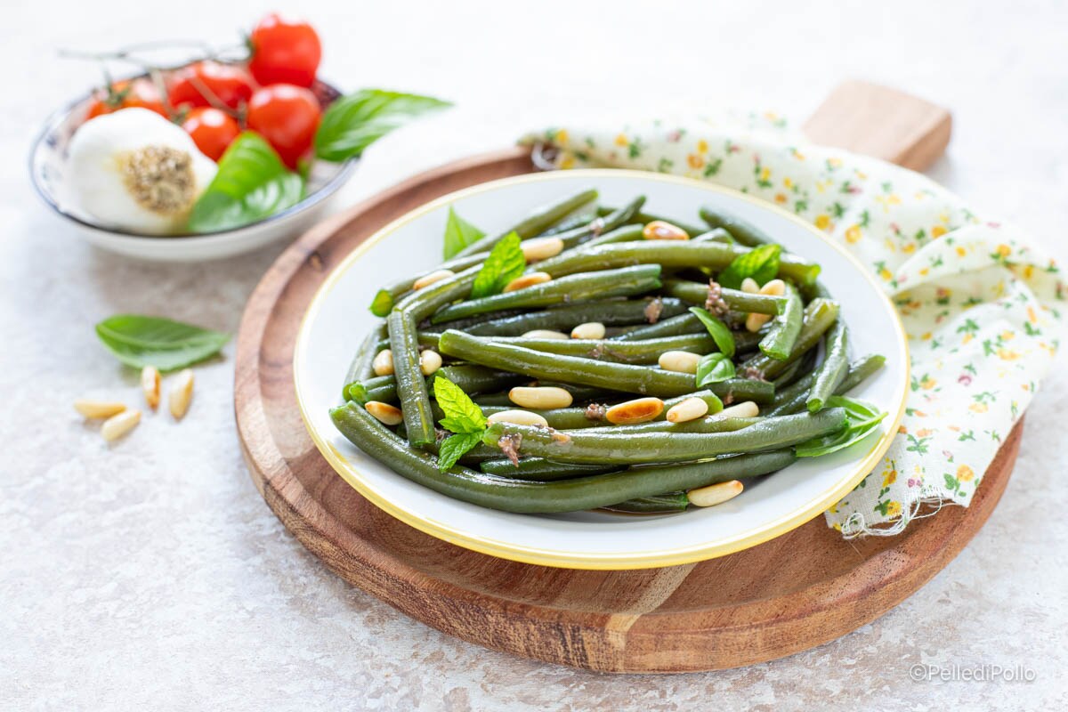 Haricots verts à la ligurienne