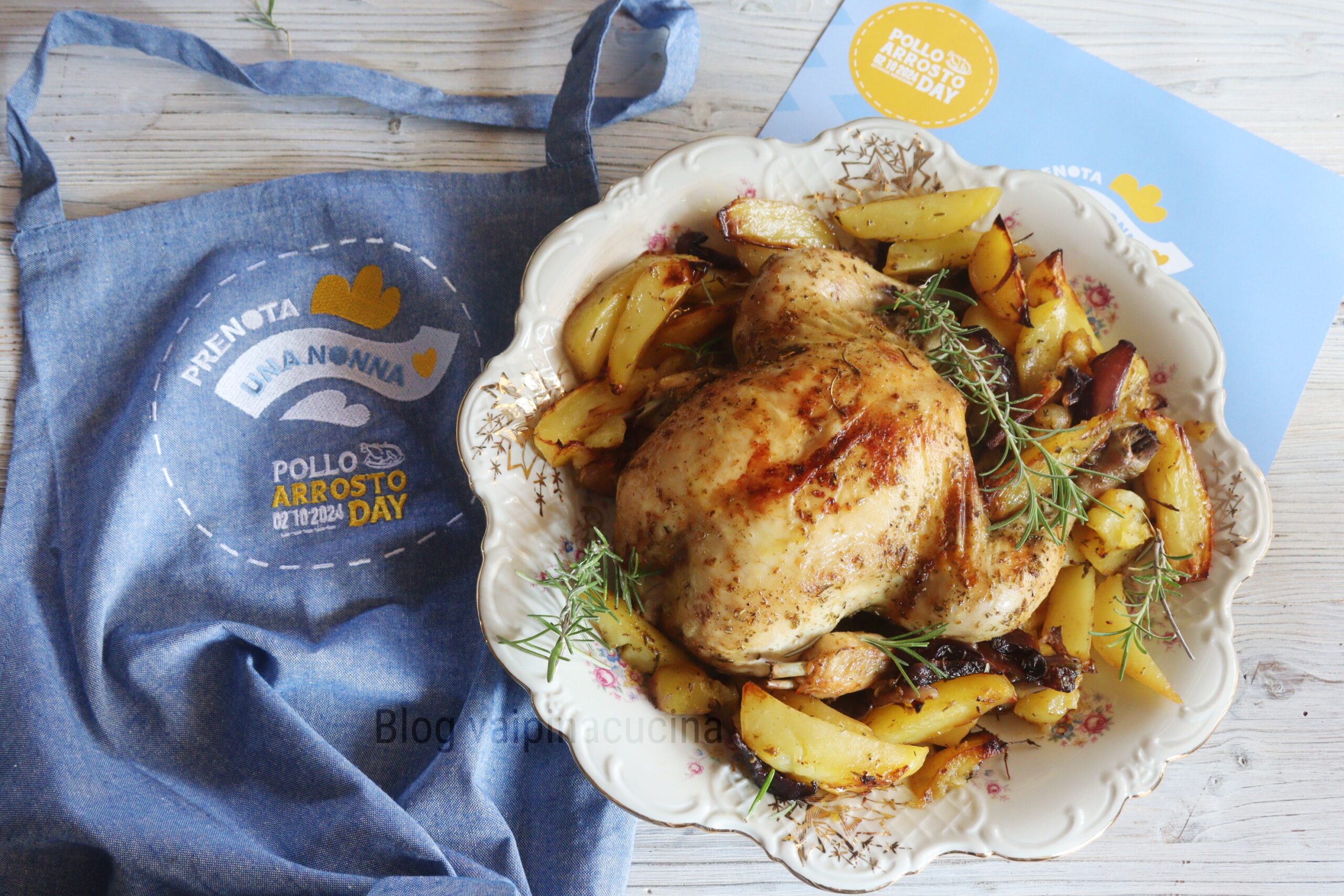 Poulet rôti avec pommes de terre