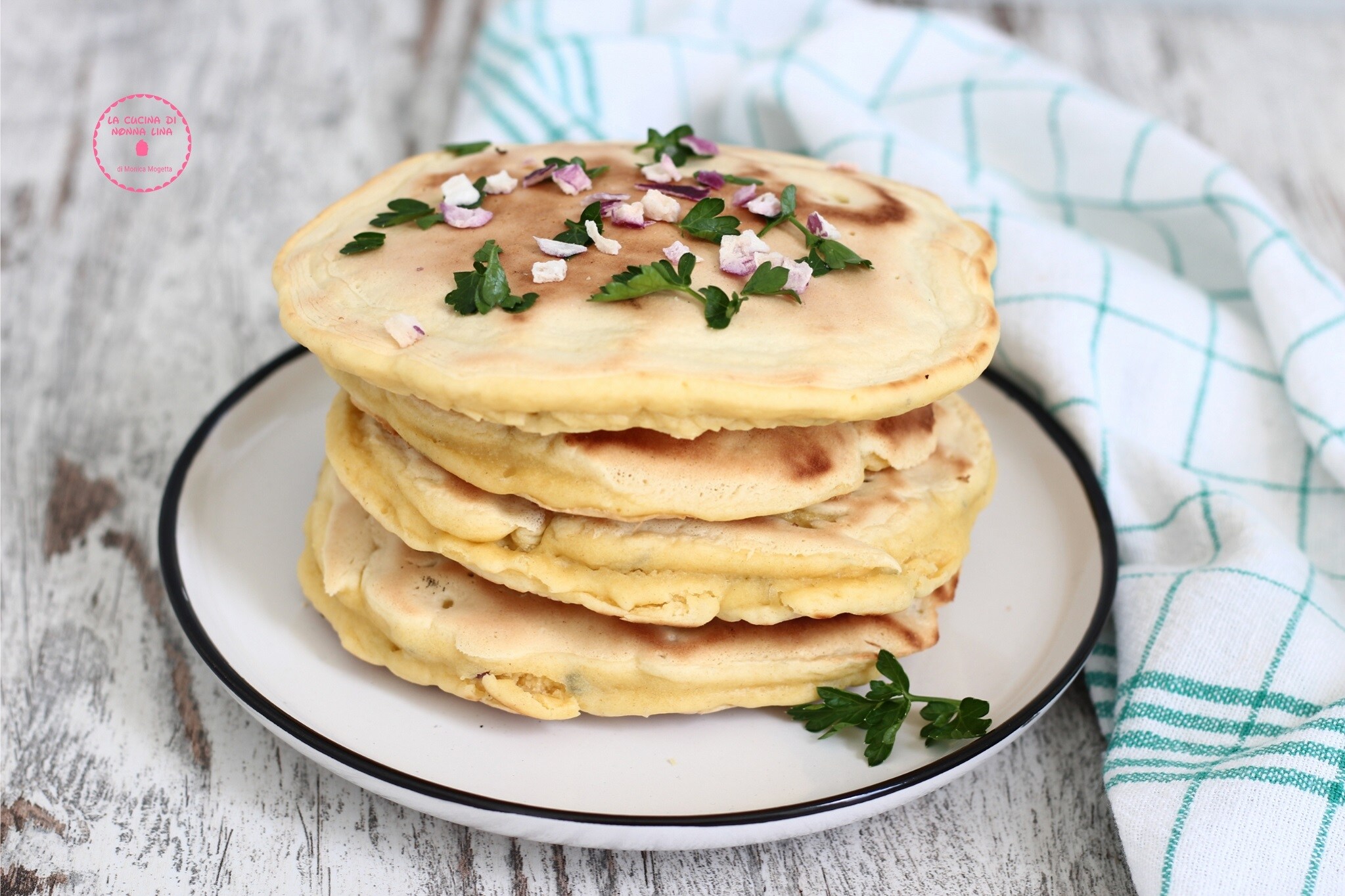 Pancakes salés à l’oignon