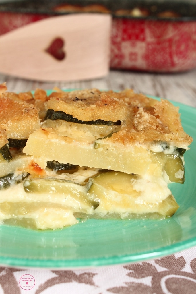 Parmigiana de pommes de terre et courgettes