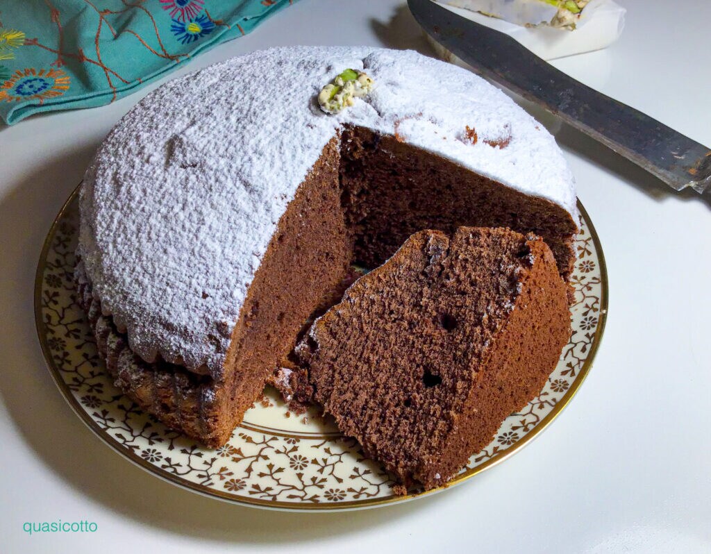 Gâteau moelleux au nougat et cacao cuit à la friteuse à air
