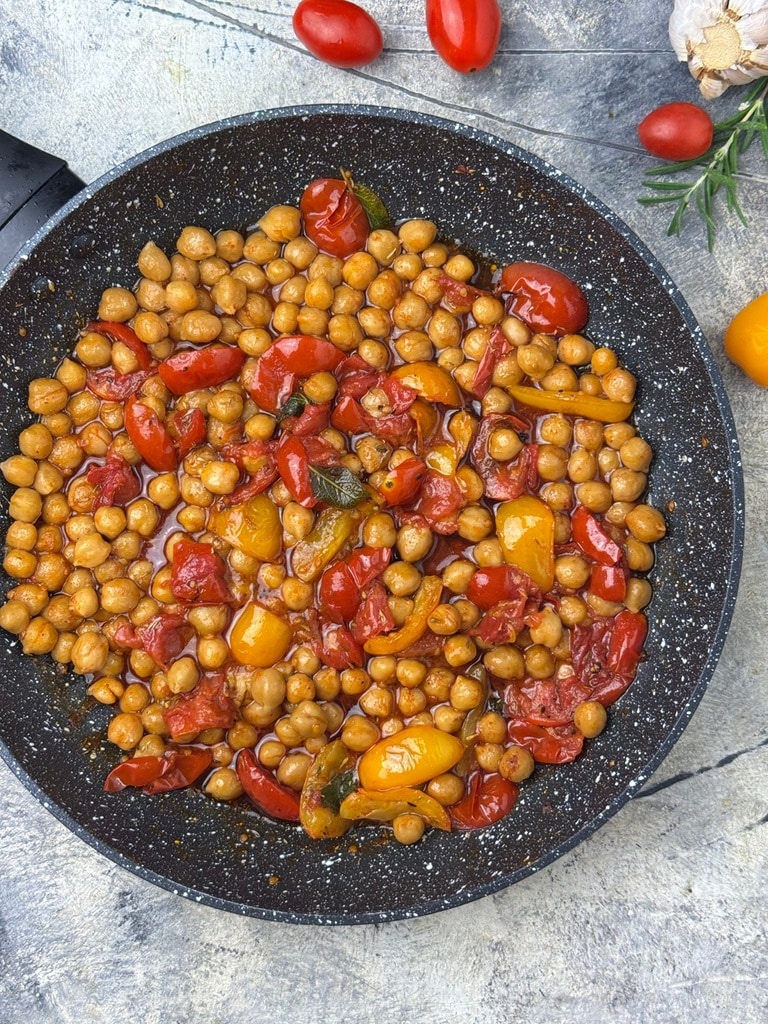 pois chiches à la poêle savoureux