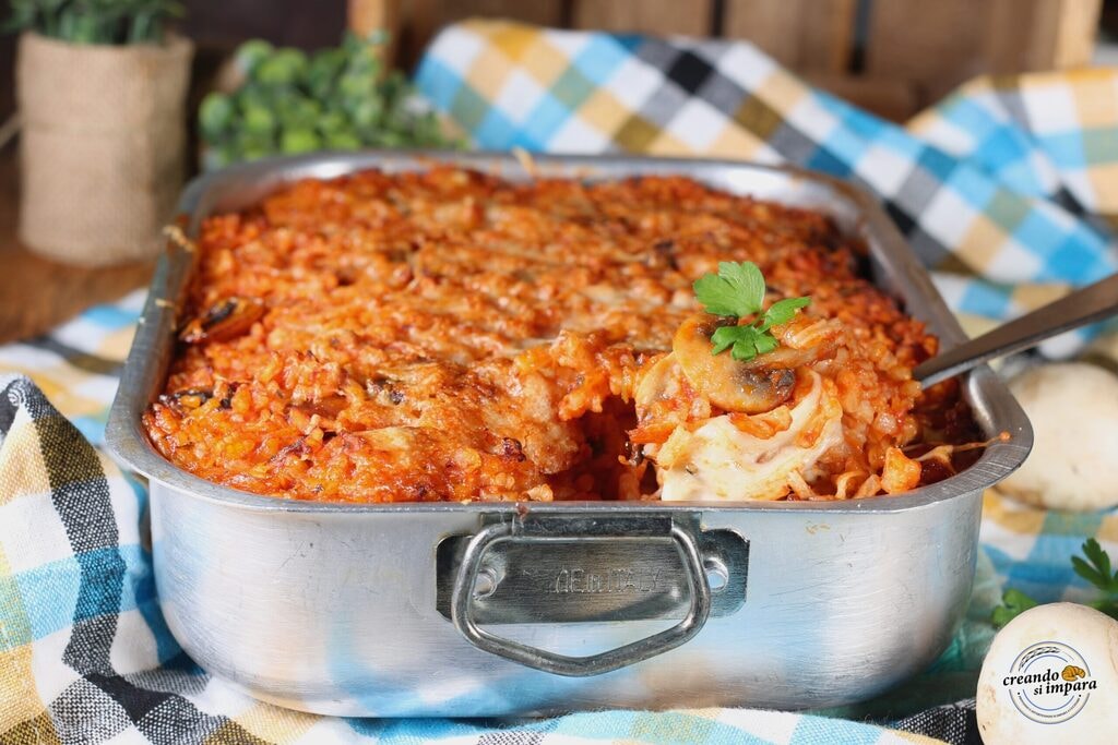 riz à la forestière au four