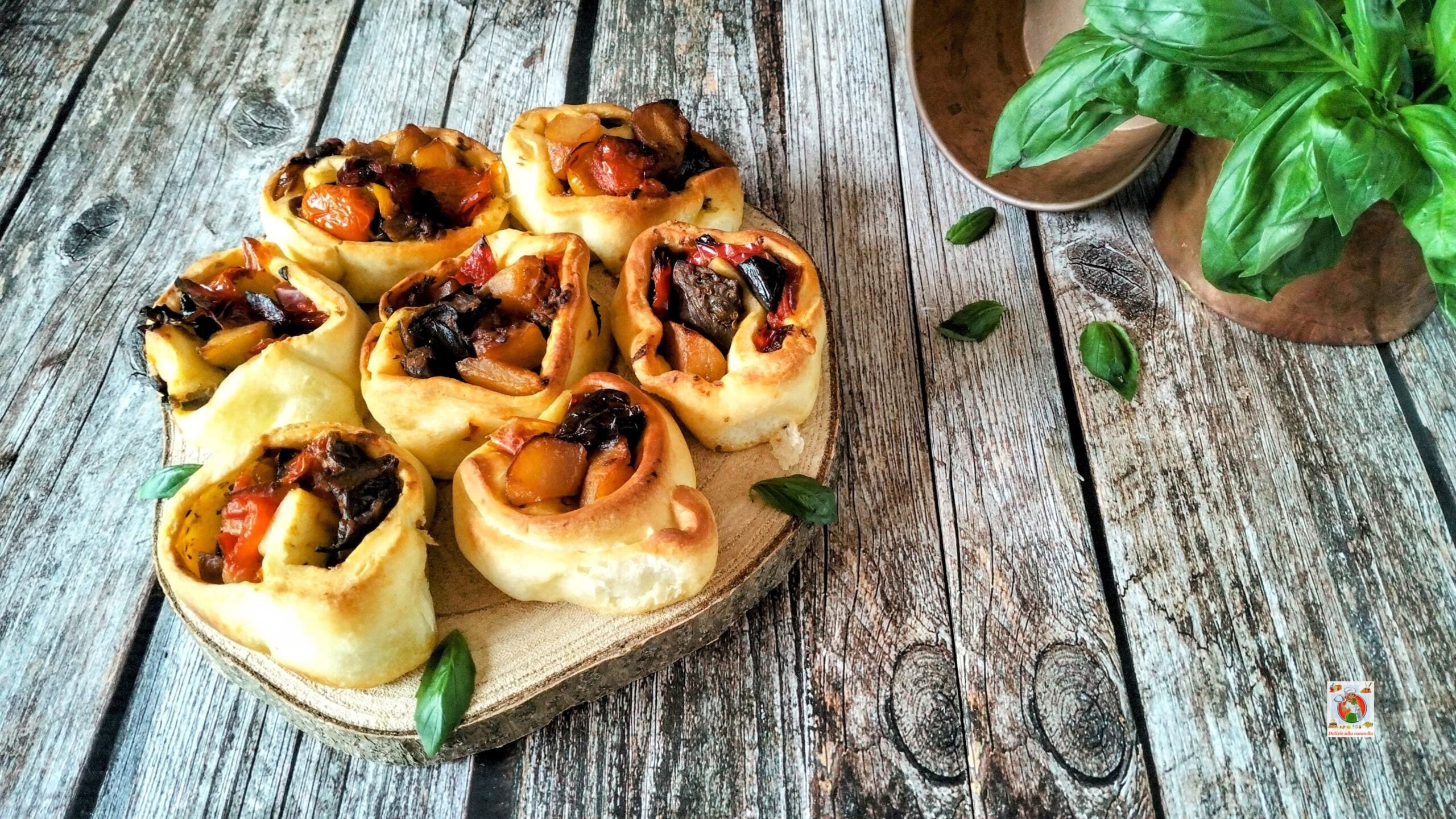Roulés de pizza aux légumes