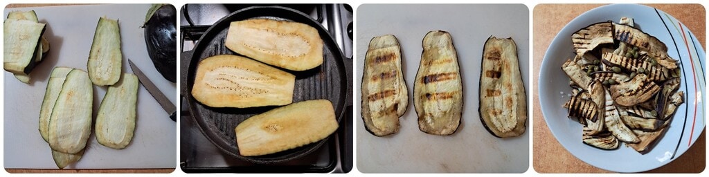 Salade d'aubergines et de tomates