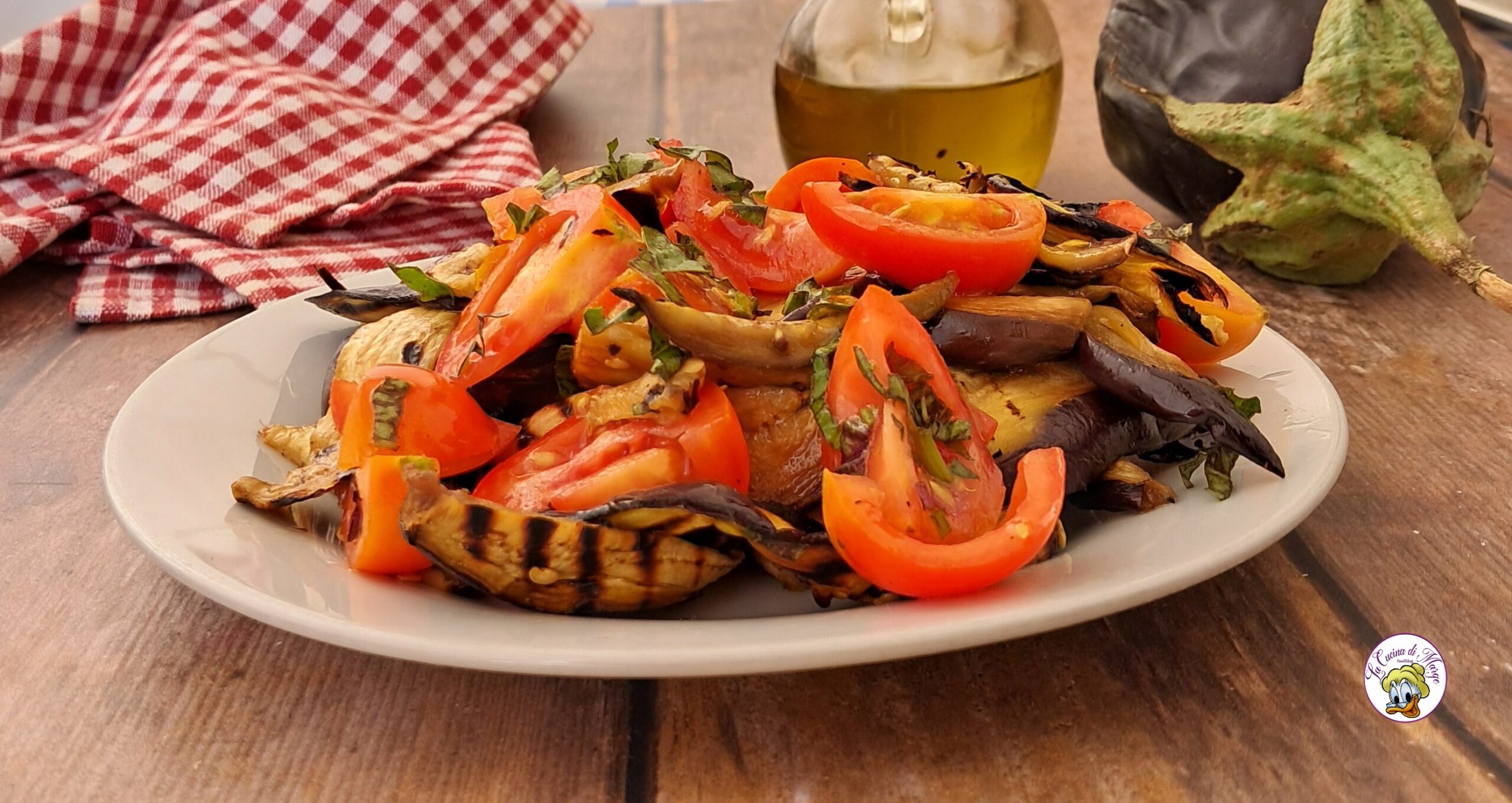 Salade d’aubergines et de tomates