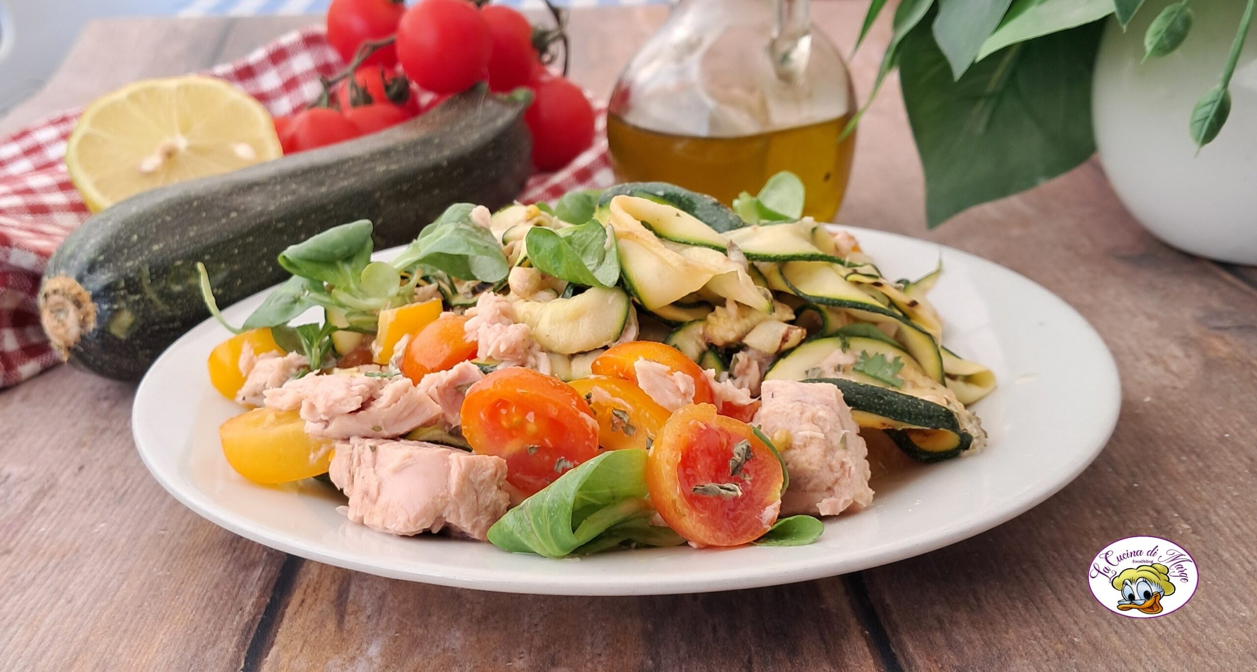 Salade de courgettes grillées au thon